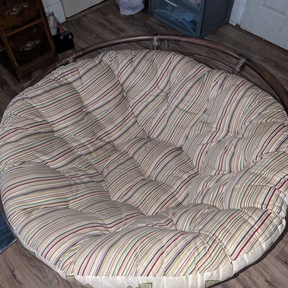 Striped Papasan Chair Cushion